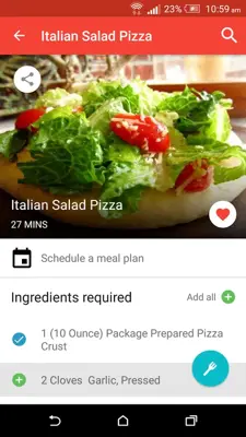 Italian Recipes android App screenshot 10