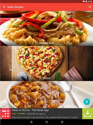 Italian Recipes android App screenshot 3